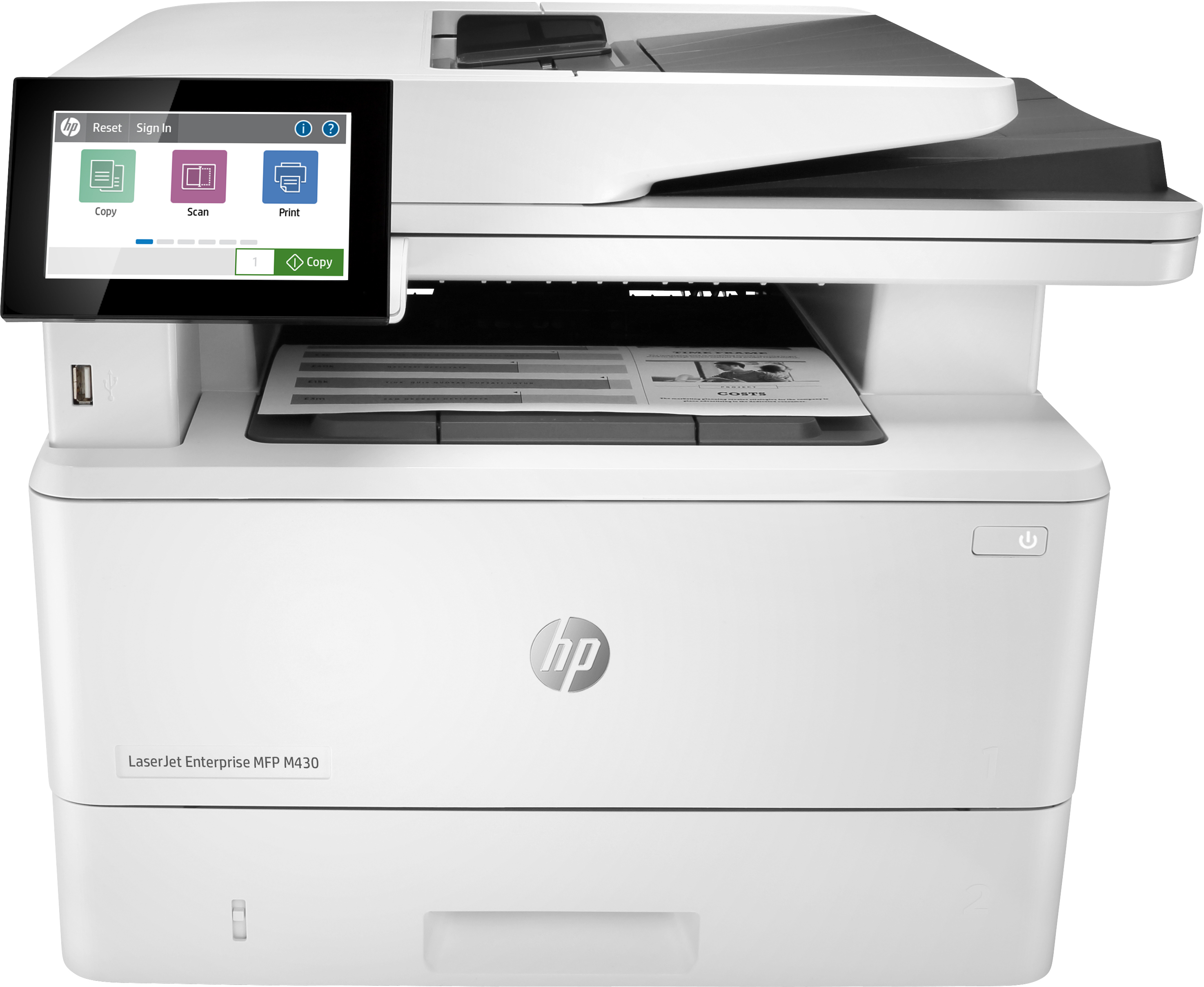 HP LaserJet Enterprise MFP M430f 4 in 1 LaserMultifunktionsdrucker weiß