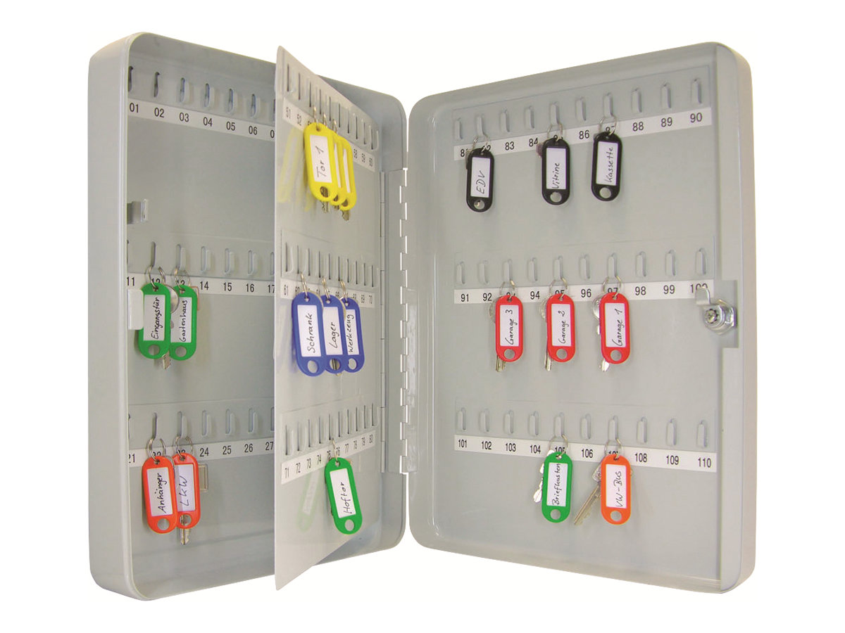 WEDO Schluesselkasten grau mit 110 Haken Sicherheitsschloss WEDO Schluesselkasten grau mit 110 Haken Sicherheitsschloss