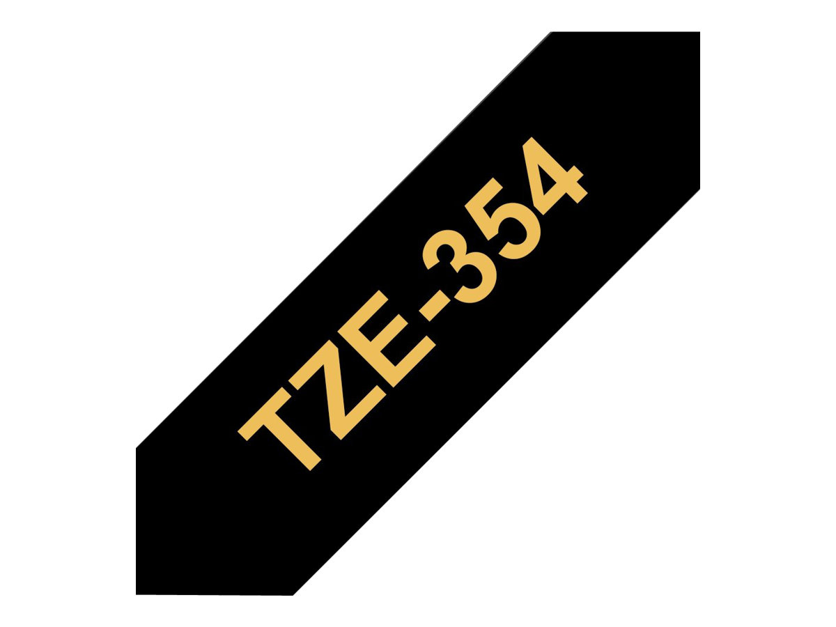 Schriftbandkassette Brother 24mm schwarz/gold   TZE354