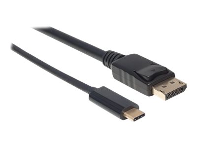 MANHATTAN USB Typ C auf DisplayPort-Kabel 1m Konvertiert das Alternate-Mode-Signal in ein DisplayPort 4K-Ausgangssignal schwarz