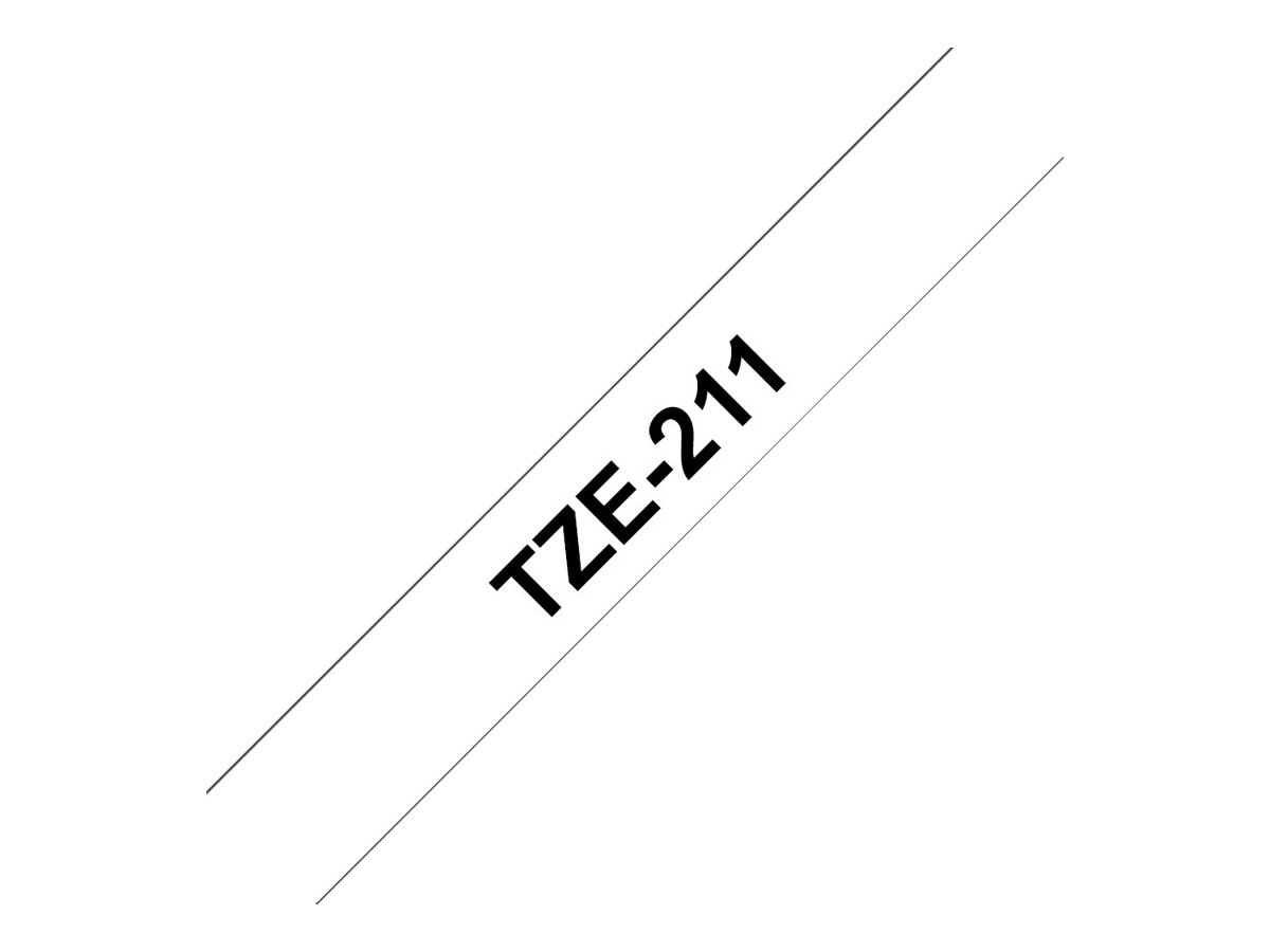 TZE211 BROTHER PTOUCH 6mm WEISS-SCHW