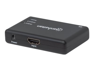 MANHATTAN 4K 2-Port HDMI-Splitter 4K30Hz Stromversorgung ueber Netzteil schwarz MANHATTAN 4K 2-Port HDMI-Splitter 4K30Hz Stromversorgung ueber Netzteil schwarz