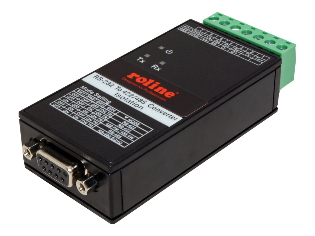 ROLINE RS232 nach RS422485 Konverter für DIN Hutschiene