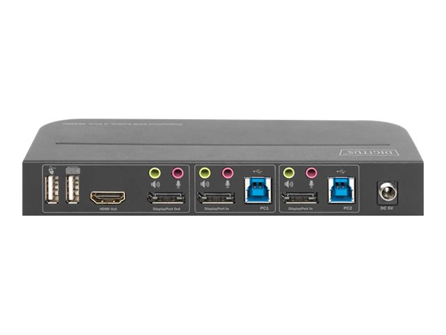 Digitus DS12850 KVMSwitch 2Port 4K60Hz 2x DP 1x DPHDMI