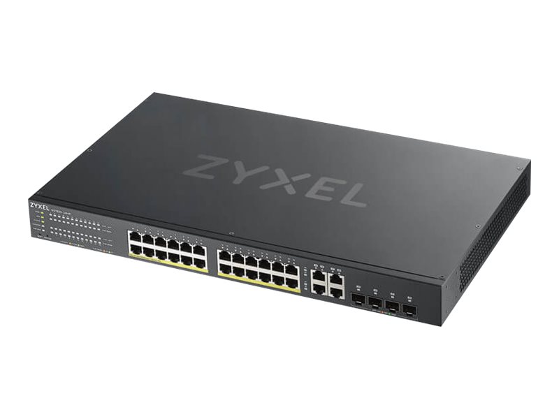 ZYXEL GS1920-24HPv2 28 Port Smart Managed PoE Switch 24x Gigabit Copper PoE and 4x Gigabit dual pers ZYXEL GS1920-24HPv2 28 Port Smart Managed PoE Switch 24x Gigabit Copper PoE and 4x Gigabit dual pers