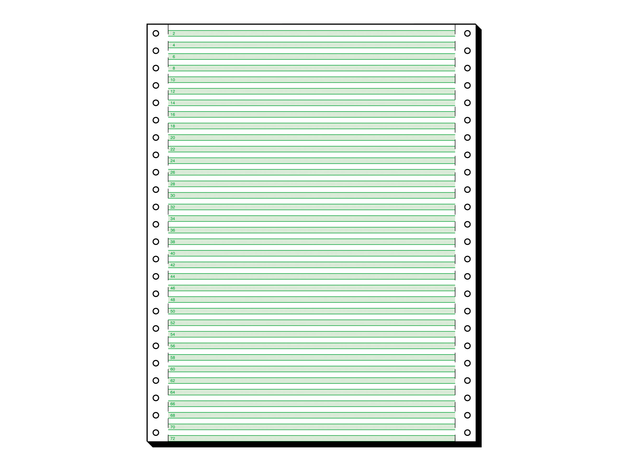 SIGEL Endlospapier A4 hoch 1fach, 60 gqm grün 2000 Blatt