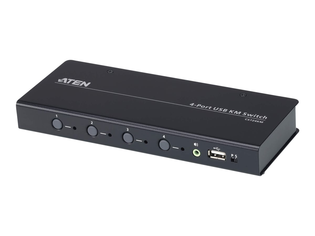 ATEN CS724KM USB Boundless KM Switch - Schalter Tastatur/Maus/USB/Audio - 4 Anschlüsse