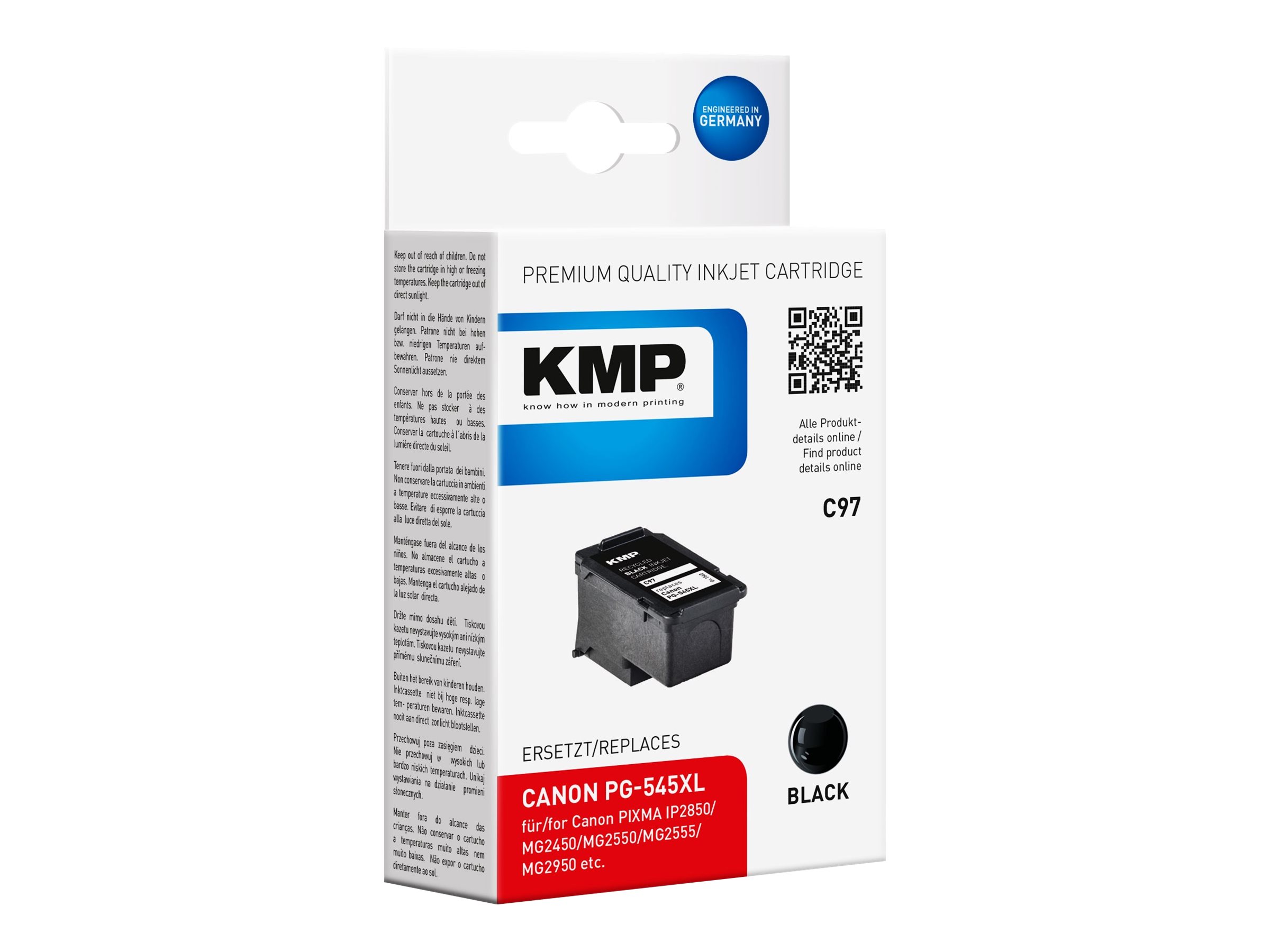 KMP C97 schwarz Druckkopf kompatibel zu Canon PG-545 XL KMP C97 schwarz Druckkopf kompatibel zu Canon PG-545 XL