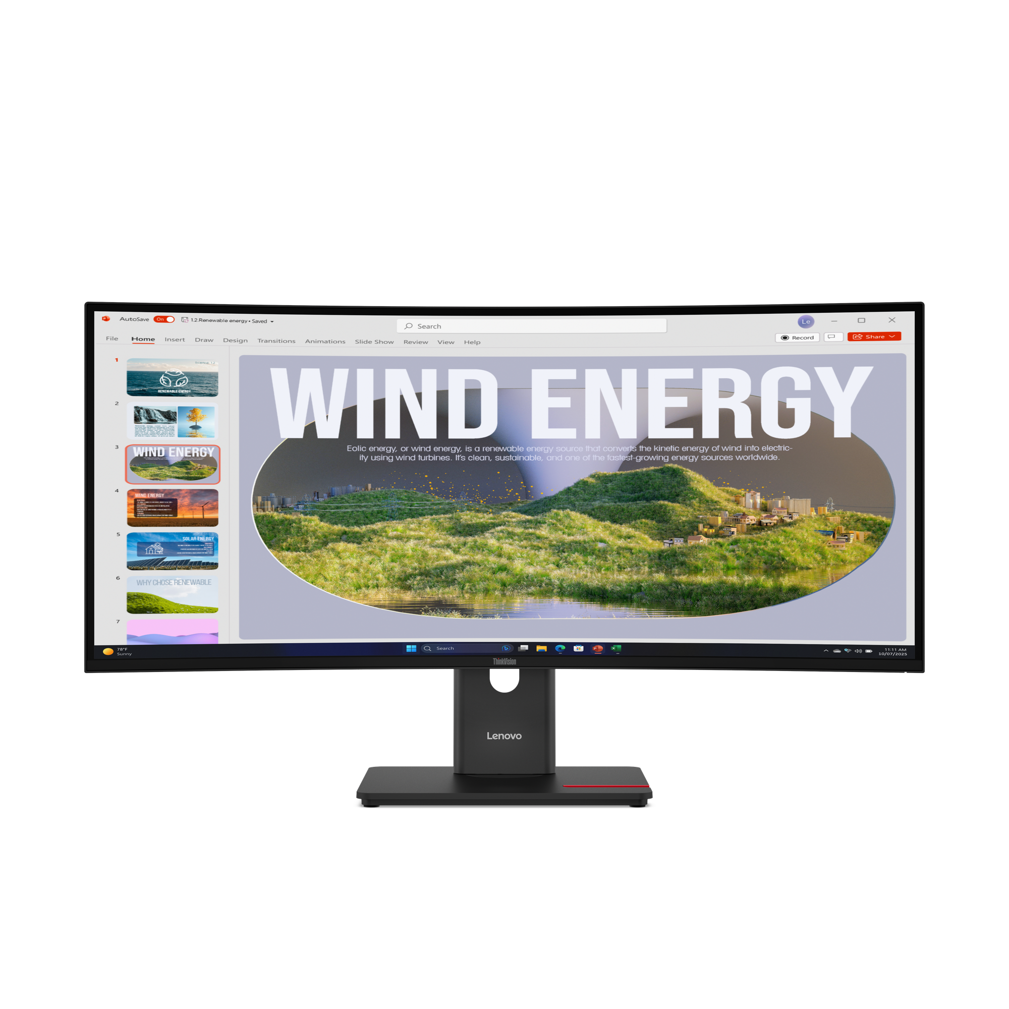 Lenovo ThinkVision T34WD40 LEDMonitor 86,4cm 34 curved