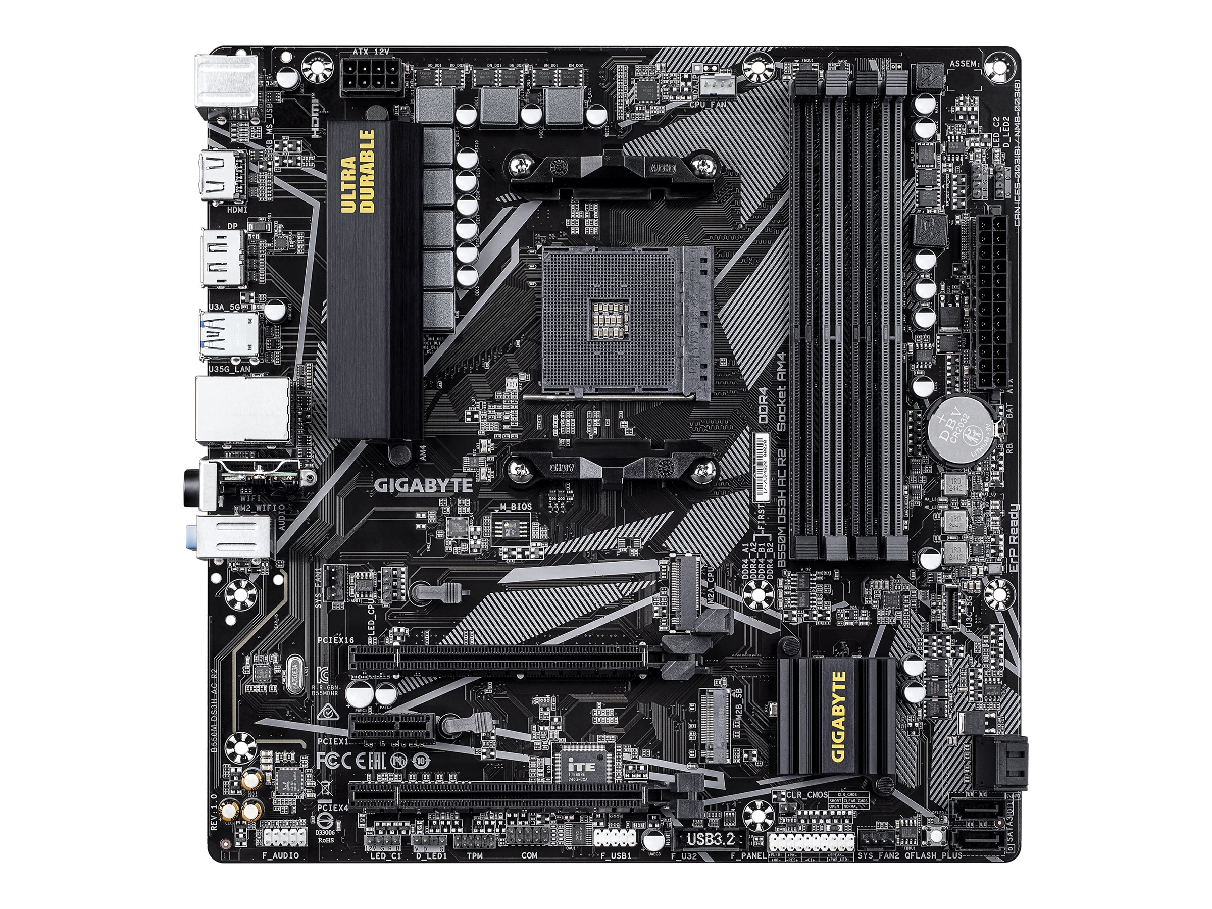 GIGABYTE B550M DS3H AC R2 AM4 4xDDR4 4xSATA 2xM2