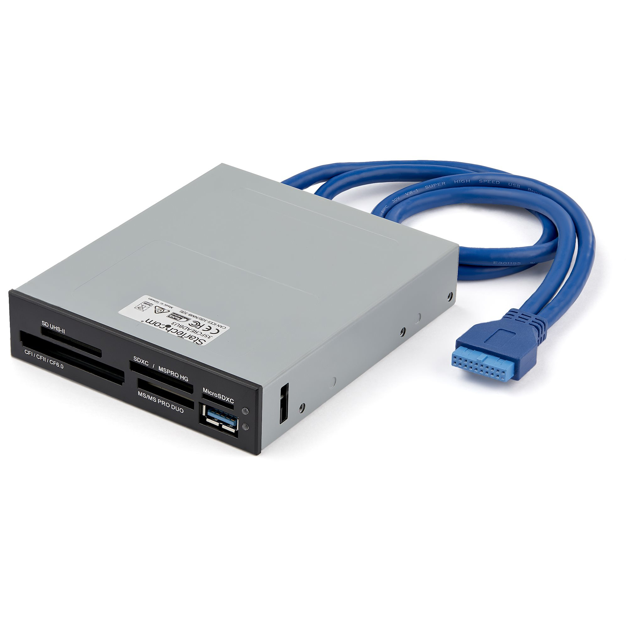 STARTECHCOM USB 30 interner Kartenleser mit UHSII Unterstuetzung SecureDigitalMicro SDMemoryStickCF Kartenlesegeraet