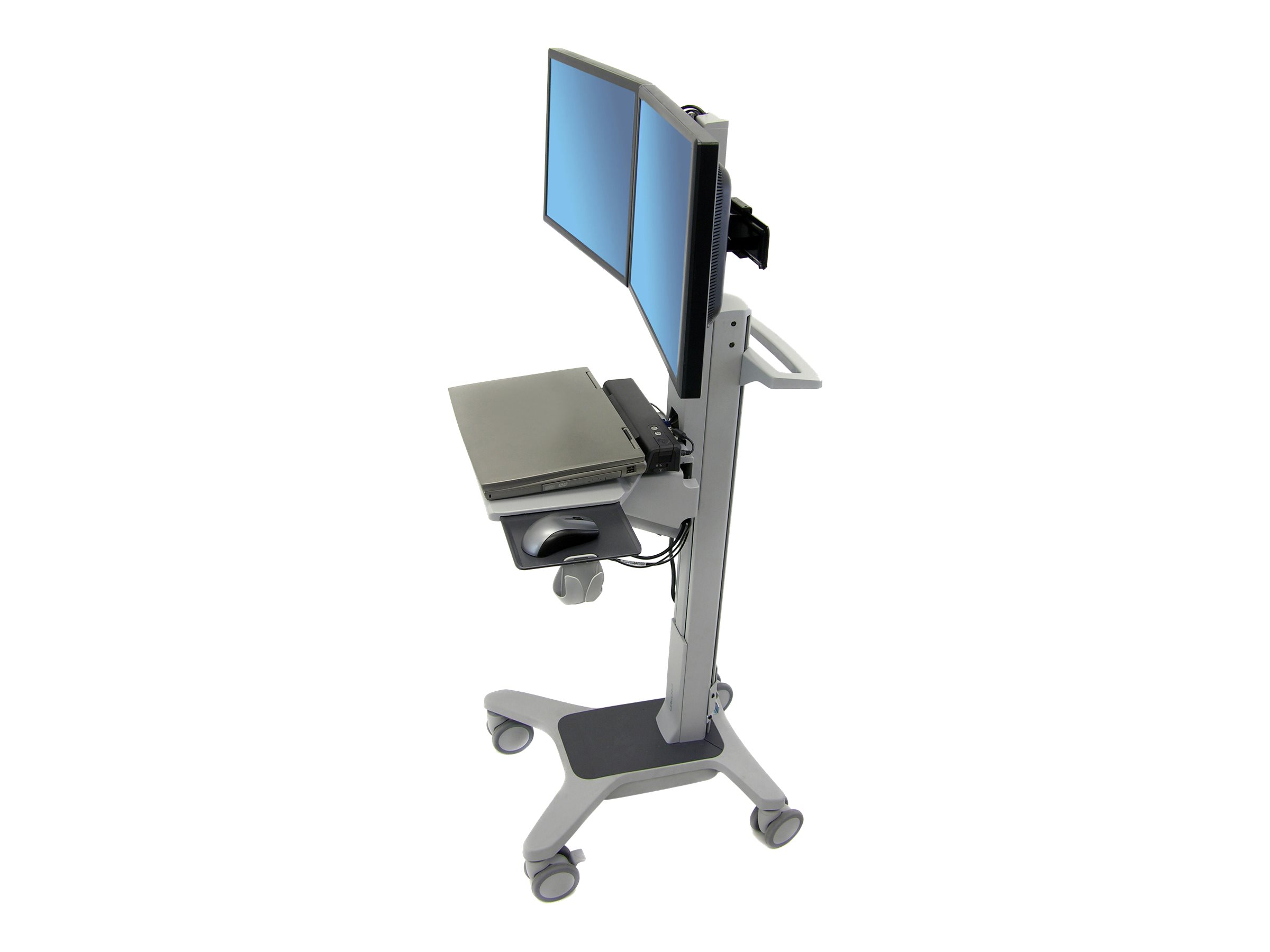 ERGOTRON Neo-Flex Dual Wide View WorkSpace hoehenverstellbarer Computerwagen bis 55,9cm 22Zoll 5,5-22kg. hoehenverstellbar bis 51cm