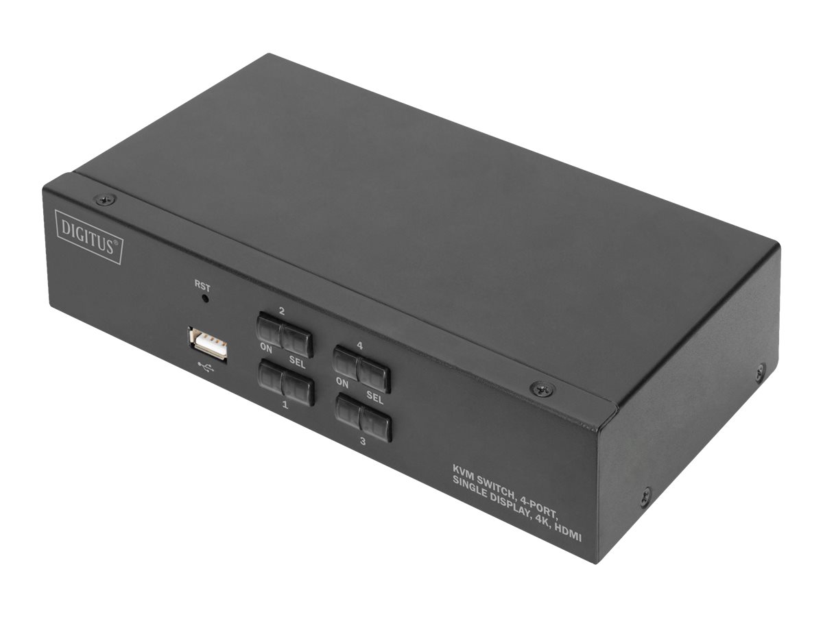 DIGITUS KVM-Switch 4-Port Single-Display 4K HDMI