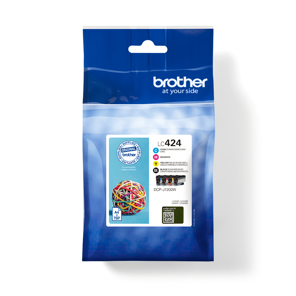 Brother LC-424 Schwarz, Gelb, Cyan, Magenta
