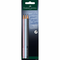 FABER-CASTELL Sparkle New Harmony Bleistifte B rose shadows, sky blue, schwarz, 3 St. FABER-CASTELL Sparkle New Harmony Bleistifte B rose shadows, sky blue, schwarz, 3 St.