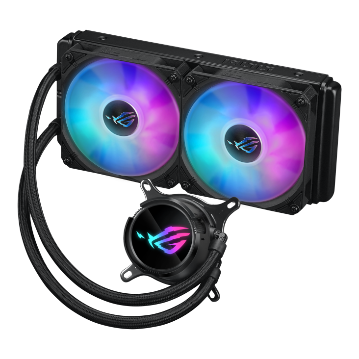 ASUS ROG Strix LC III 240 ARGB allinone CPU liquid cooler with 360 rotatable water block Premium ROG ARGB fans