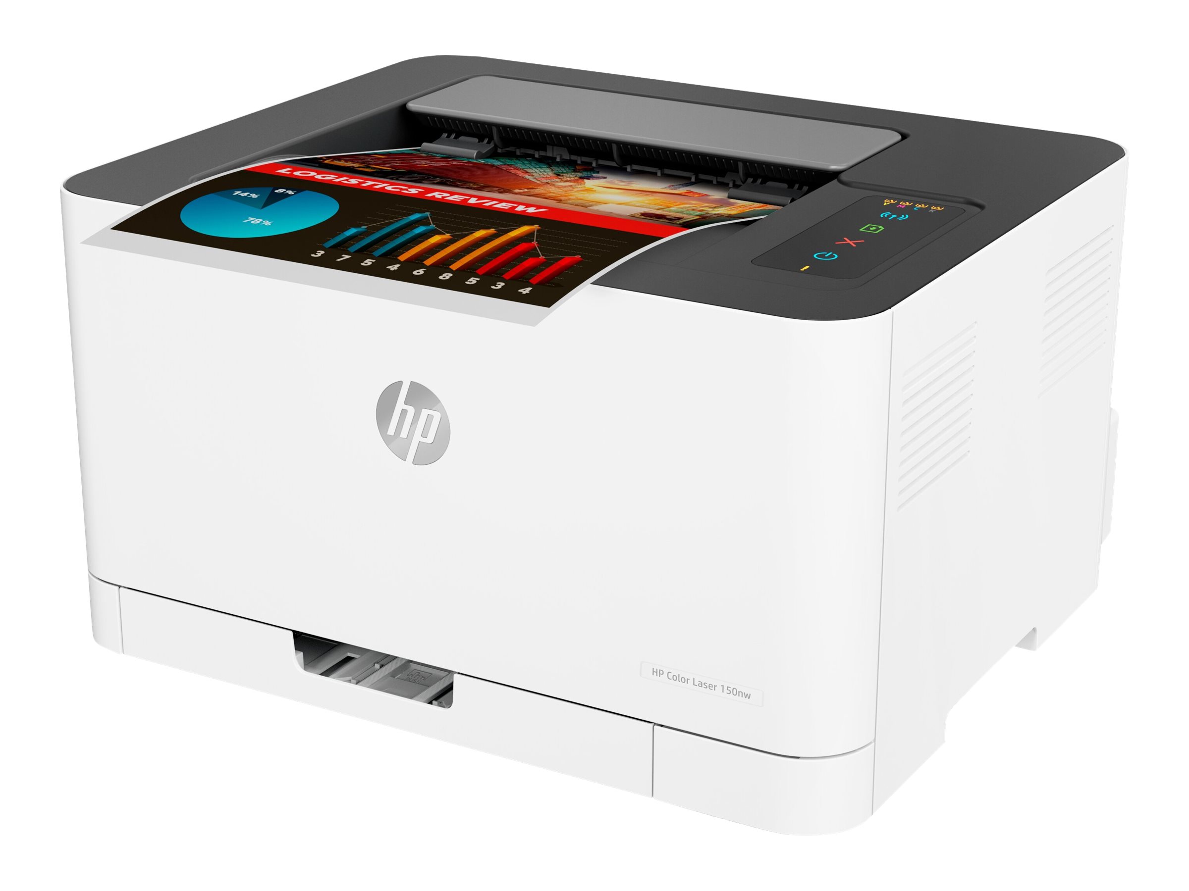 HP Color Laser 150nw Farb-Laserdrucker grau