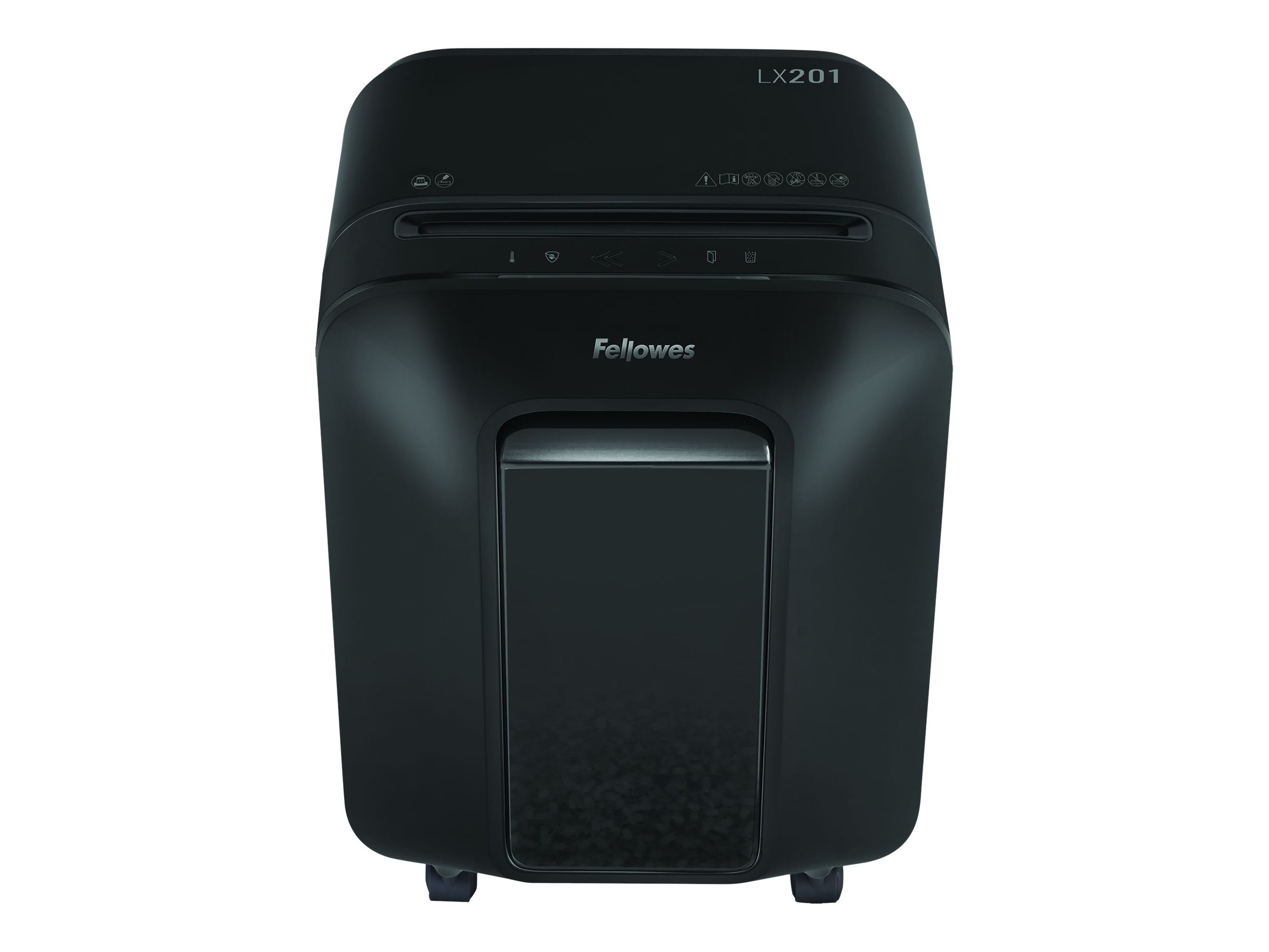 Fellowes Powershred LX 201 Aktenvernichter mit Partikelschnitt P-5, 2 x 12 mm, bis 11 Blatt, schwarz Fellowes Powershred LX 201 Aktenvernichter mit Partikelschnitt P-5, 2 x 12 mm, bis 11 Blatt, schwarz