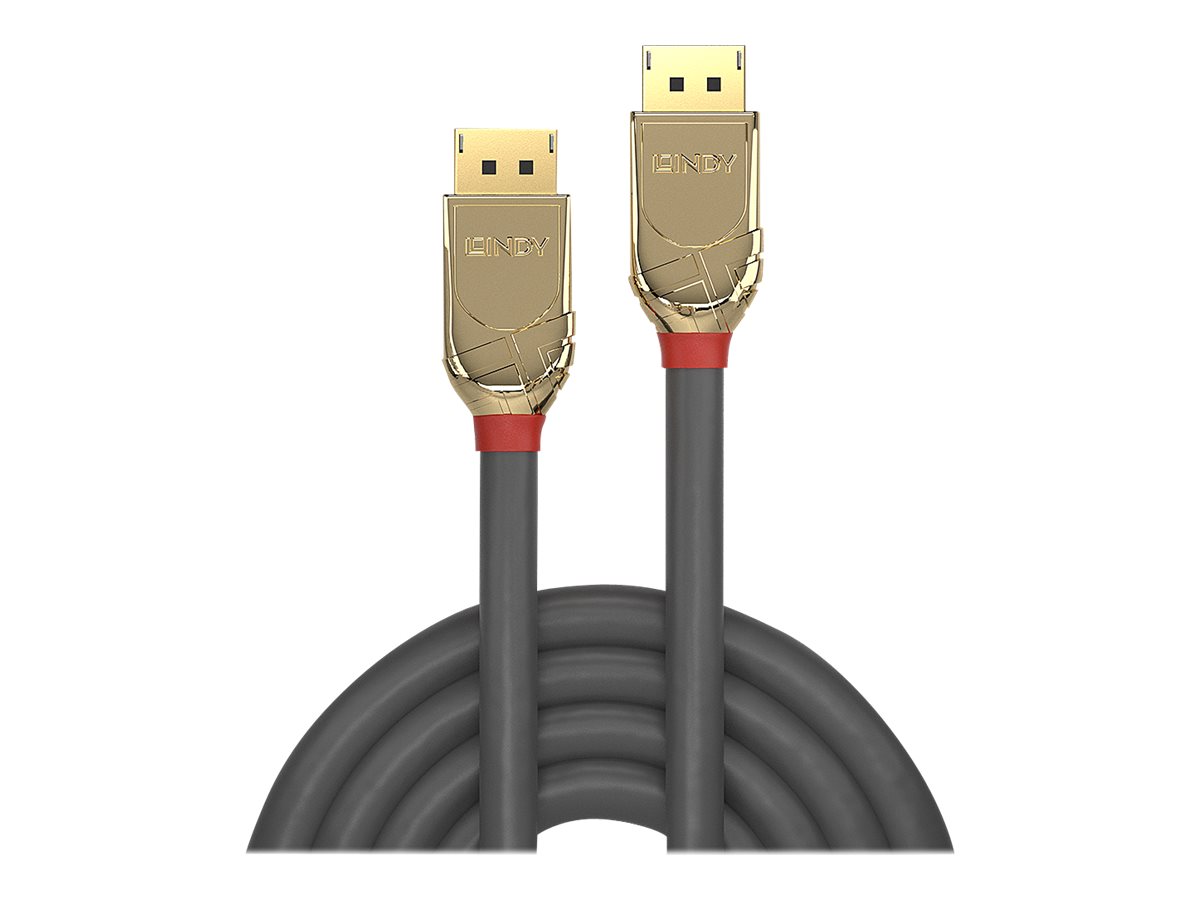 LINDY 5m DisplayPort Kabel Gold Line Aufloesung: 4096x2160 60Hz 4:4:4 10bit