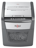 Rexel Optimum AutoFeed+ 45X Aktenvernichter mit Partikelschnitt P-4, 4 x 28 mm, bis 45 Blatt, schwarz Rexel Optimum AutoFeed+ 45X Aktenvernichter mit Partikelschnitt P-4, 4 x 28 mm, bis 45 Blatt, schwarz