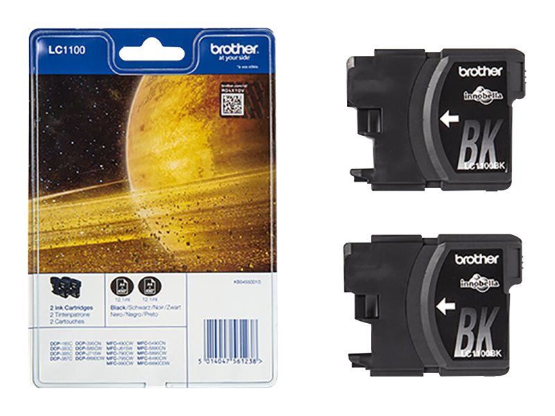 brother LC-1100BK  schwarz Druckerpatronen, 2er-Set