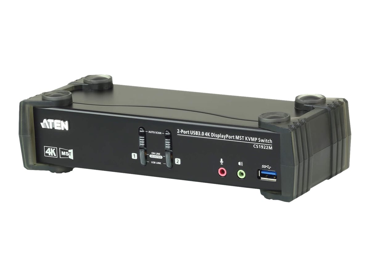 ATEN CS1922M 2-Port USB 3.0 4K DisplayPort MST KVM Switch
