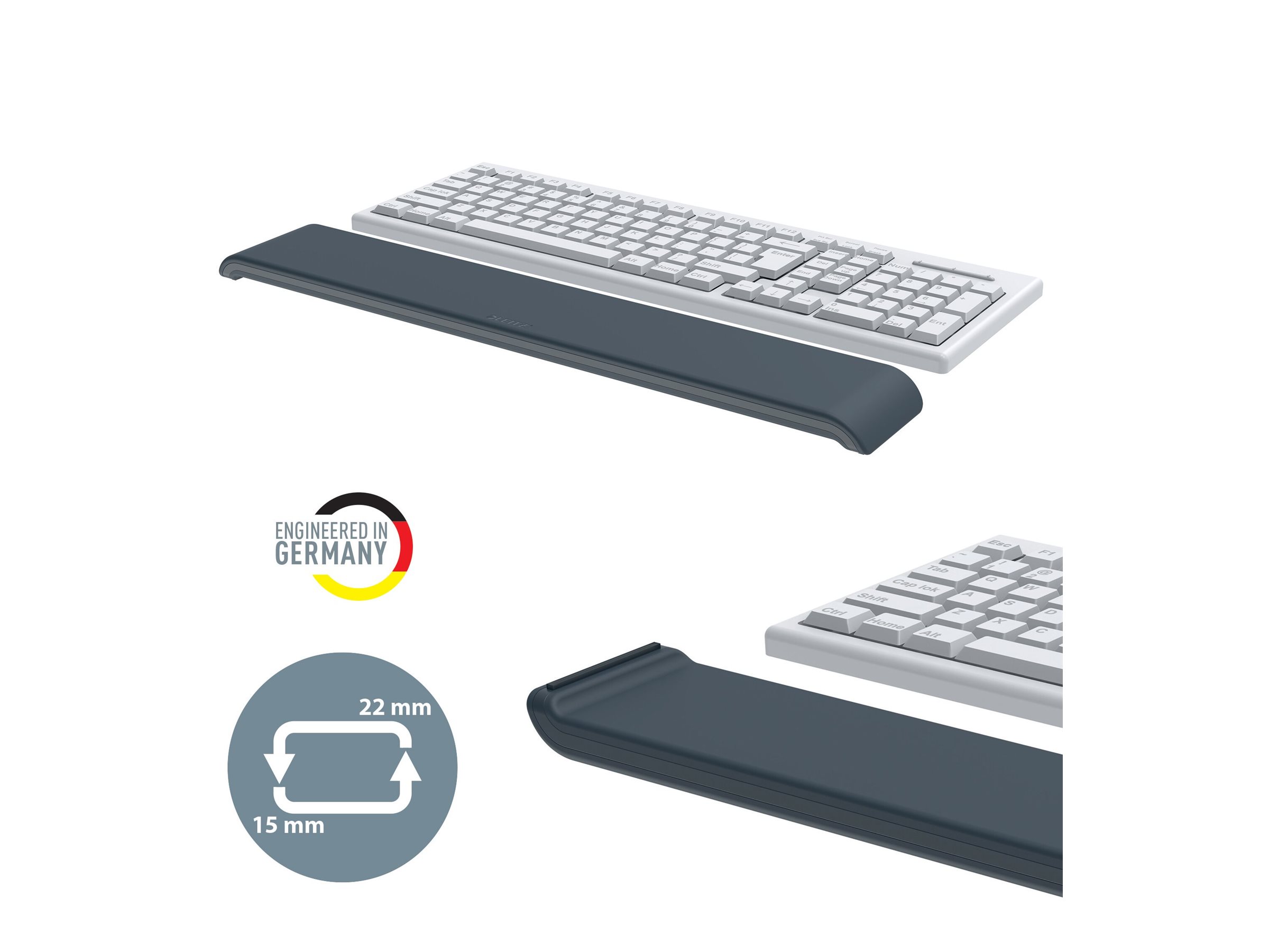 LEITZ Tastatur-Handballenauflage Ergo Cosy dunkelgrau
