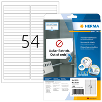 1.350 HERMA Etiketten 10015 weiss 96,0 x 10,0 mm 1.350 HERMA Etiketten 10015 weiss 96,0 x 10,0 mm