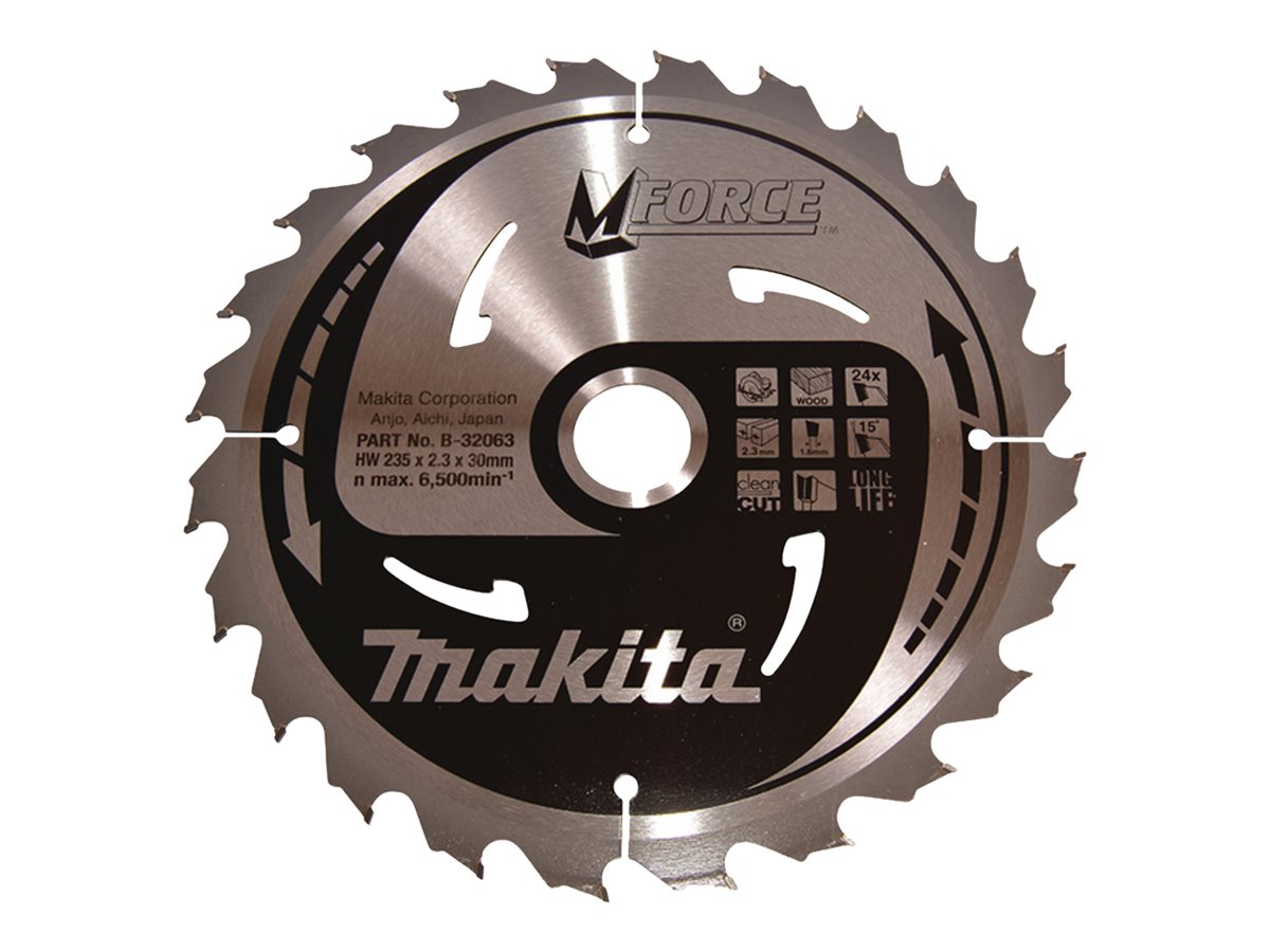 makita B-32063 M-FORCE Kreissägeblatt 235,0 mm, 24 Zähne makita B-32063 M-FORCE Kreissägeblatt 235,0 mm, 24 Zähne