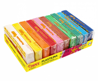 JOVI Knete PLASTILINA farbsortiert, 10 Farben je 150,0 g