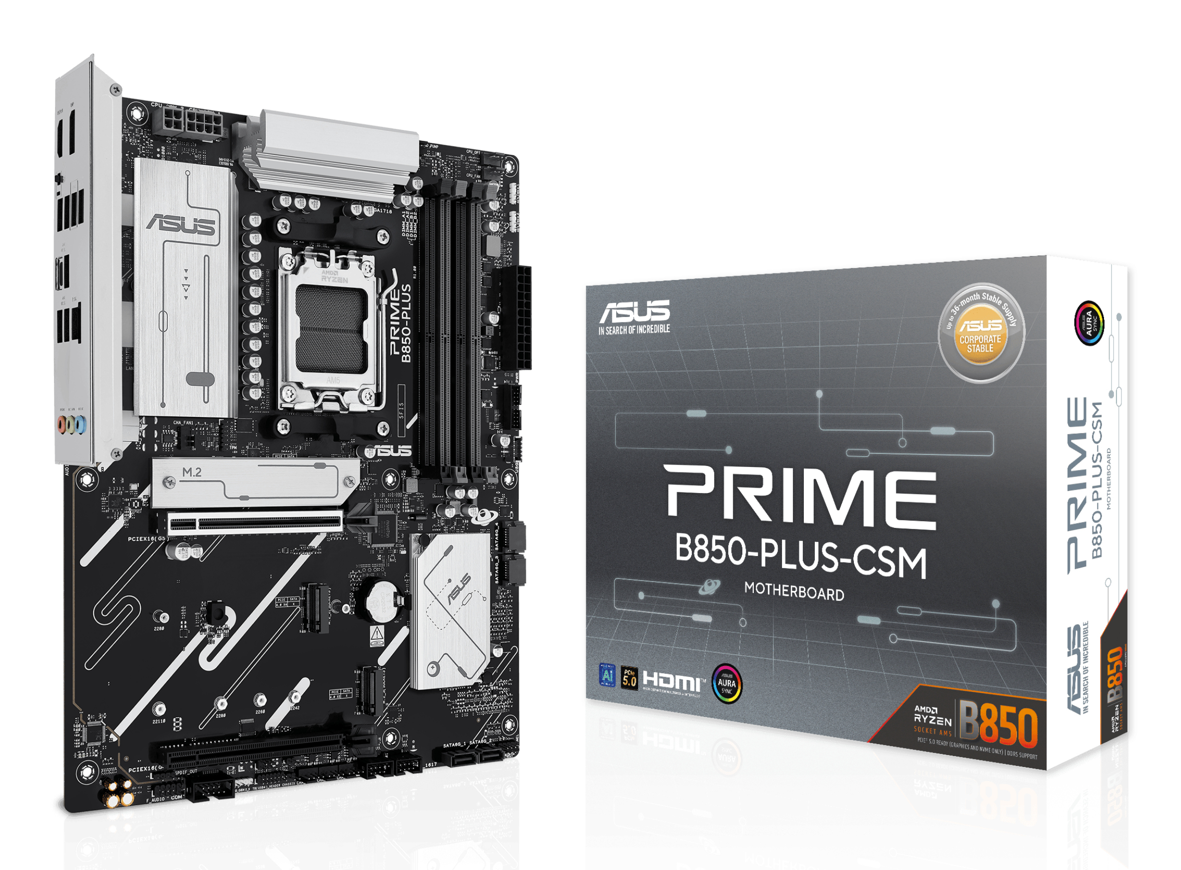 ASUS AMD B850 DDR5 ATX motherboard 1xHDMI 1xDP 3xM2 4xSATA