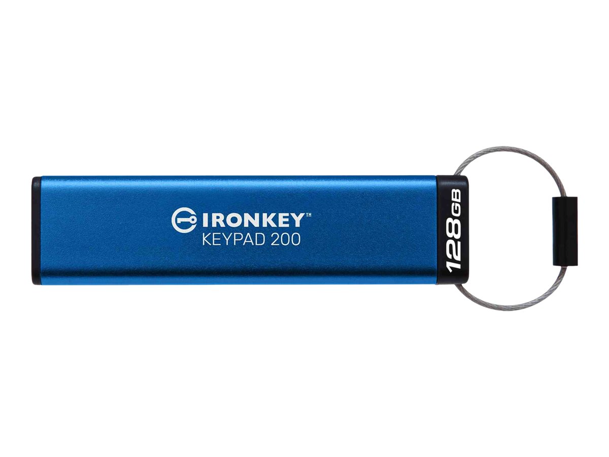 KINGSTON 128GB IronKey Keypad 200 FIPS 140-3 Lvl 3 Pending AES-256 Encrypted