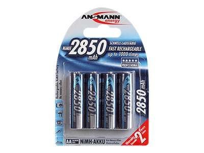 4 ANSMANN Akkus Mignon AA 2.650 mAh