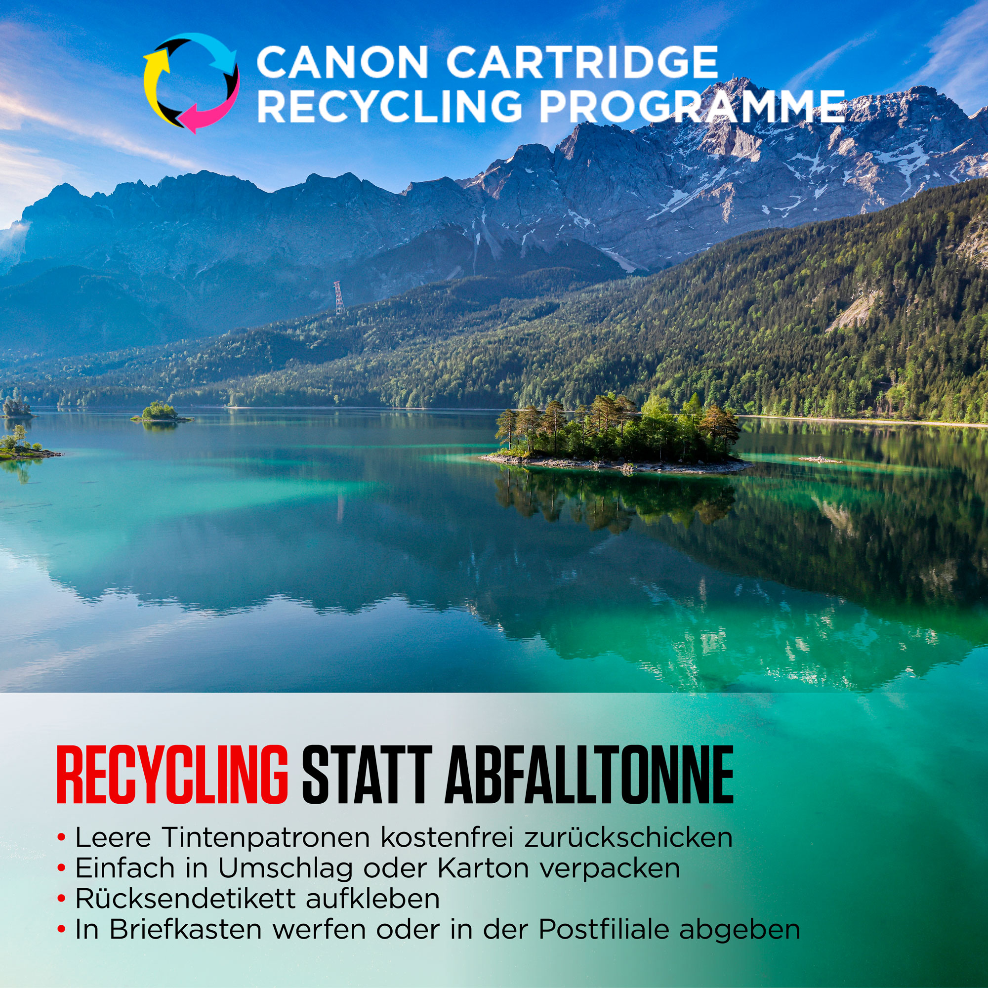 Canon PGI2500 BKCMY schwarz, cyan, magenta, gelb Druckerpatronen, 4erSet