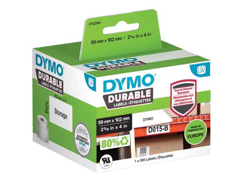 2112290 DYMO 59x102mm WEISS KUNSTSTOFF