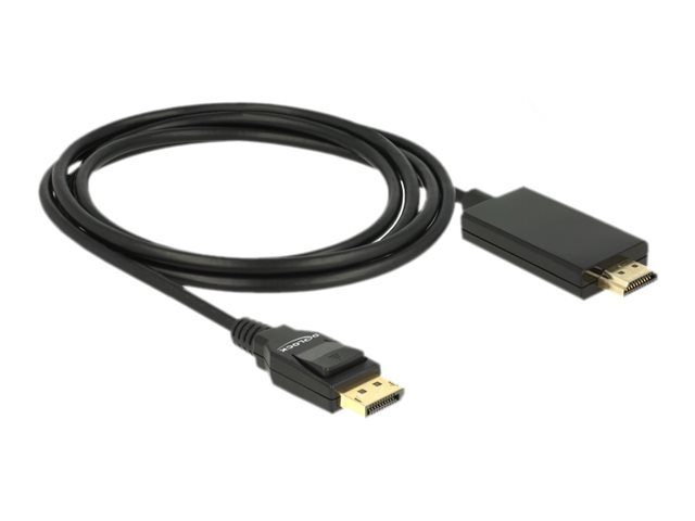 DELOCK Kabel Displayport 1.2 Stecker > High Speed HDMI-A Stecker Passiv 4K 2 m schwarz