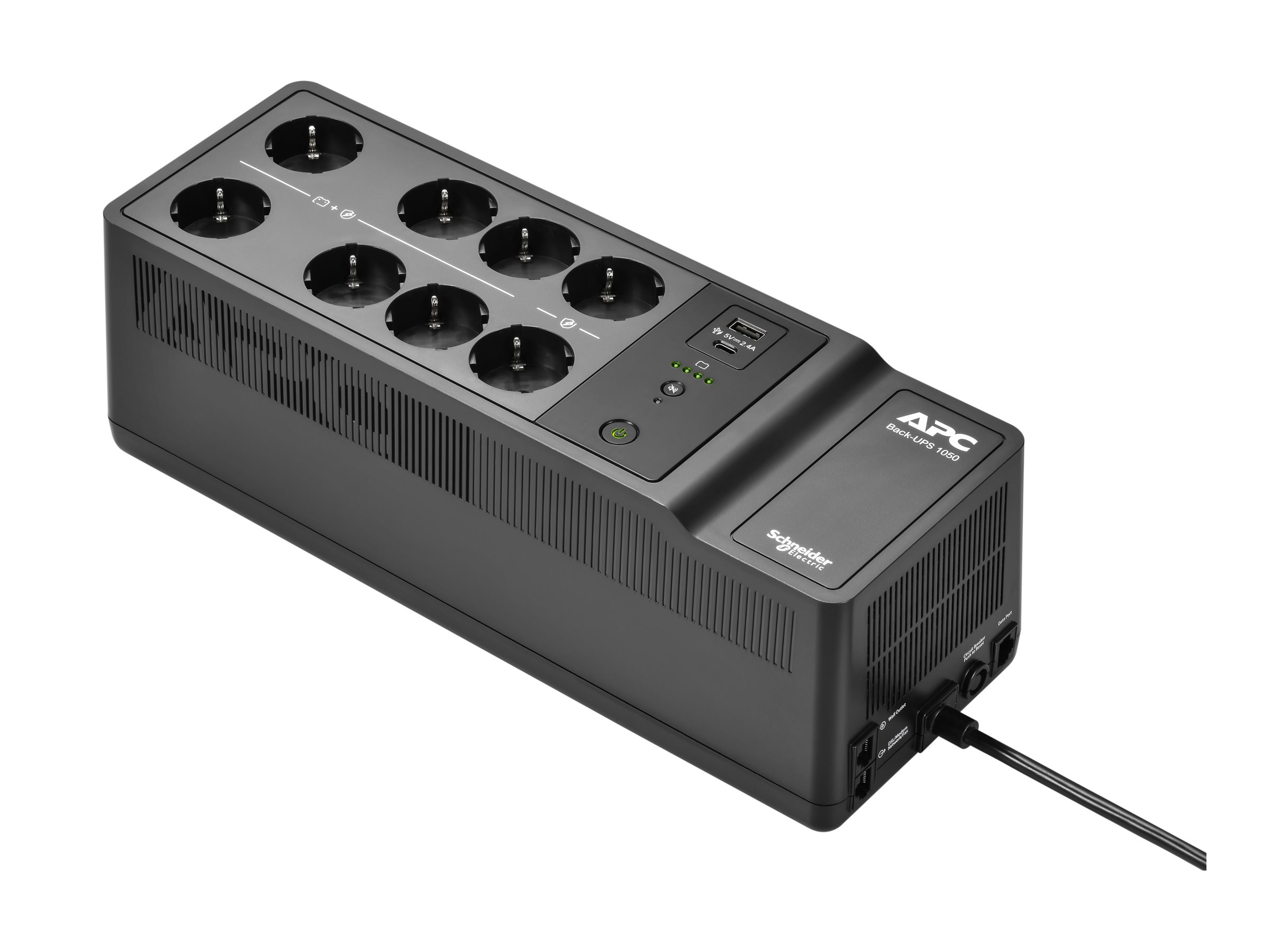 APC Back-UPS 1050VA 8 schuko outlets 230V USB Type-C and A charging ports APC Back-UPS 1050VA 8 schuko outlets 230V USB Type-C and A charging ports