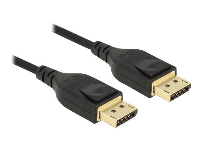 Delock Kabel Displayport 8K 60Hz 2m DP 8K zertifiziert schwarz Delock Kabel Displayport 8K 60Hz 2m DP 8K zertifiziert schwarz