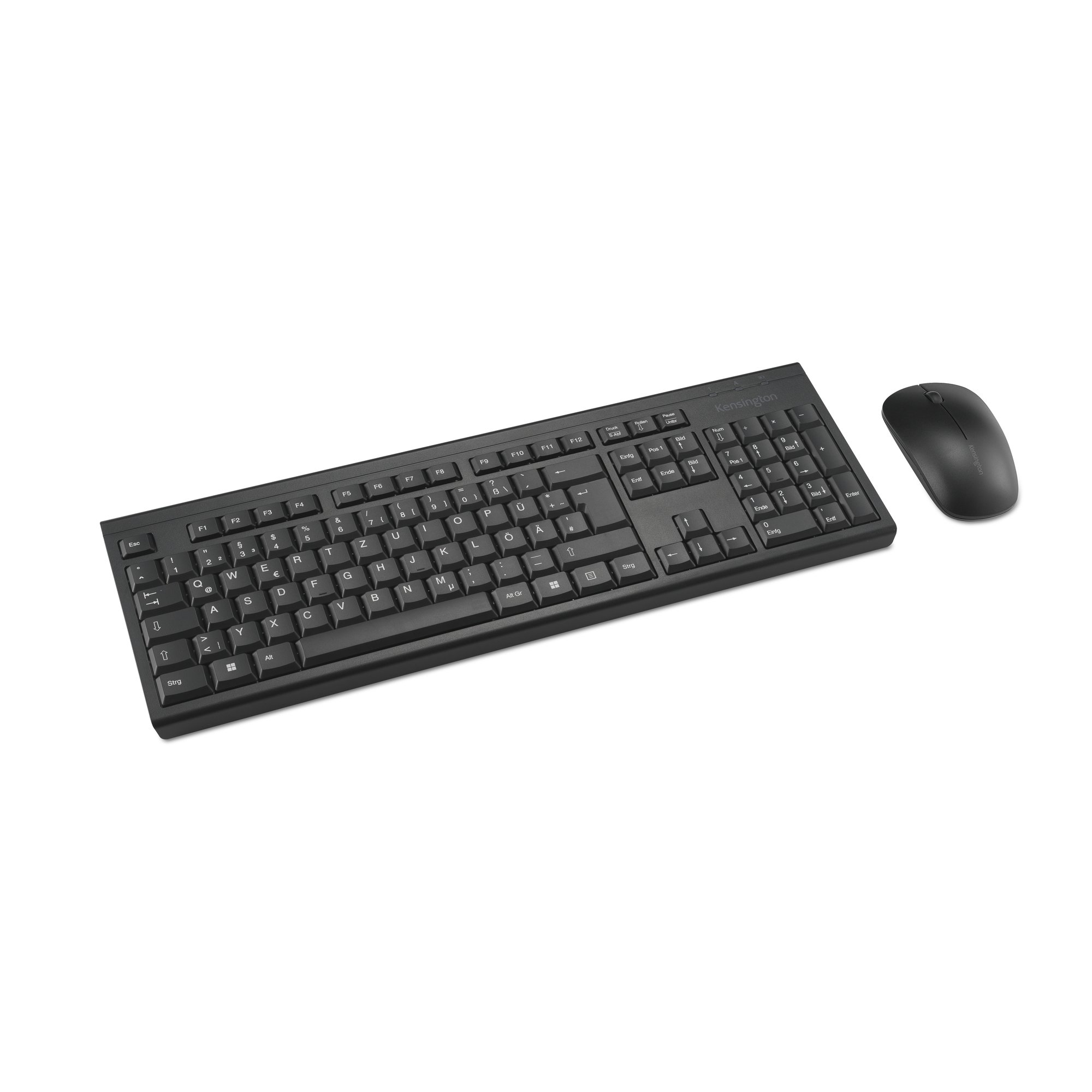 Kensington KM150 EQ Tastatur-Maus-Set kabellos Schwarz