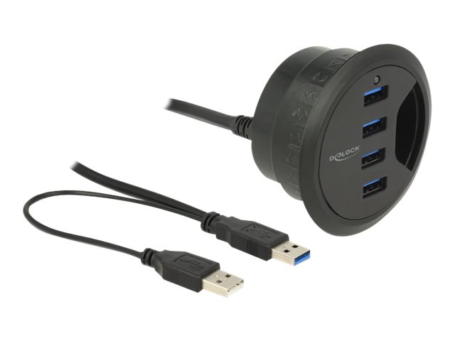 Delock HUB USB 3.0 Tisch-Hub 60 mm 4 x USB 3.0 Ports Delock