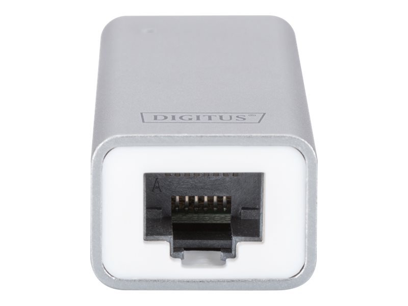 DIGITUS USB 3.0 Typ C Gigabit Ethernet Adapter Chipset RTL8153 20cm Kabel weiss