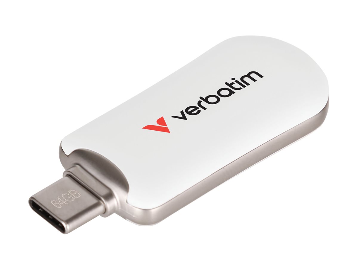 Verbatim Plectra USB-C Flash Drive 64GB weiss Verbatim Plectra USB-C Flash Drive 64GB weiss