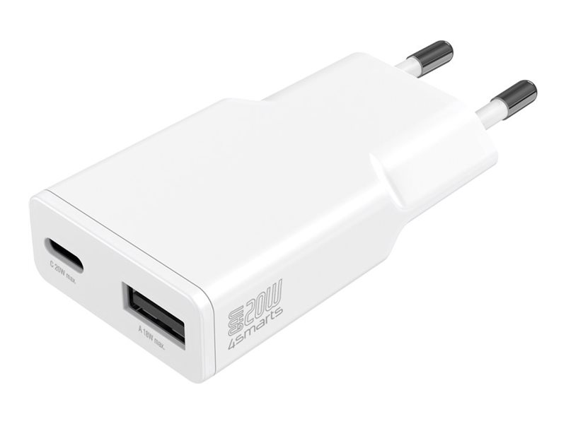 4smarts Netzladegeraet PDPlug Slim Duos 20W GaN 1C1A