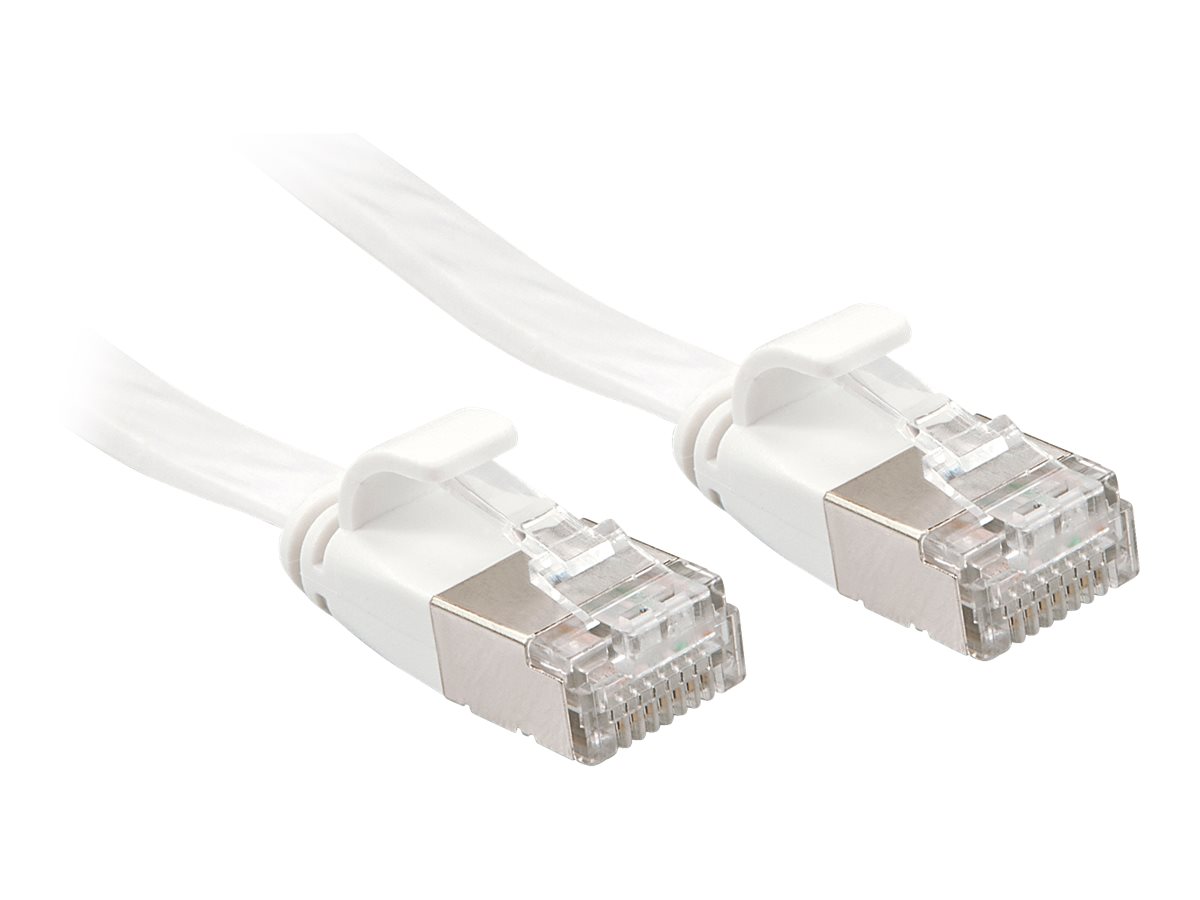 LINDY Cat.6A U/FTP Flachband Patchkabel weiss 1m LINDY Cat.6A U/FTP Flachband Patchkabel weiss 1m