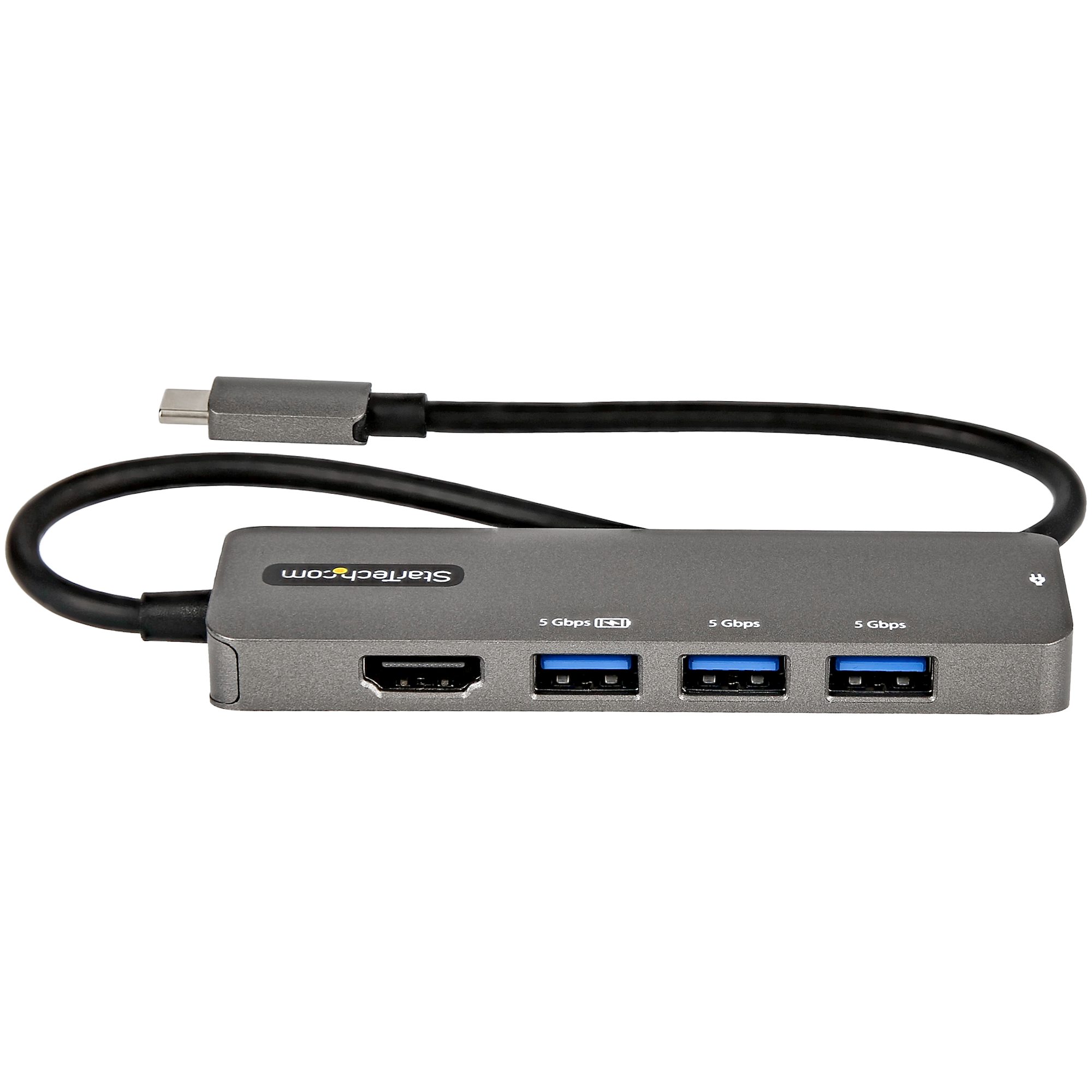 STARTECHCOM USBC Multiport Adapter USBC auf HDMI 20b 4K 60Hz HDR10 100W PD 4Port USB 30 Hub 30cm Kabel