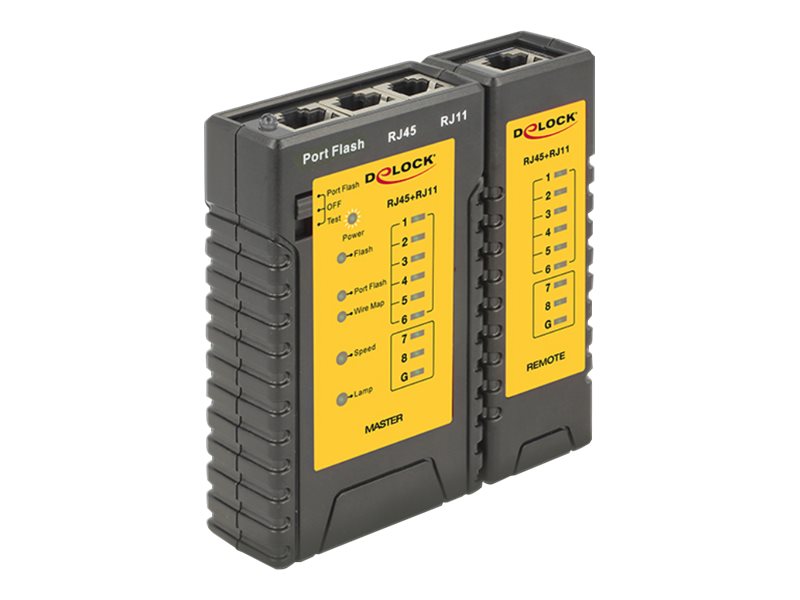 Delock Kabeltester RJ45 / RJ12 + Portfinder