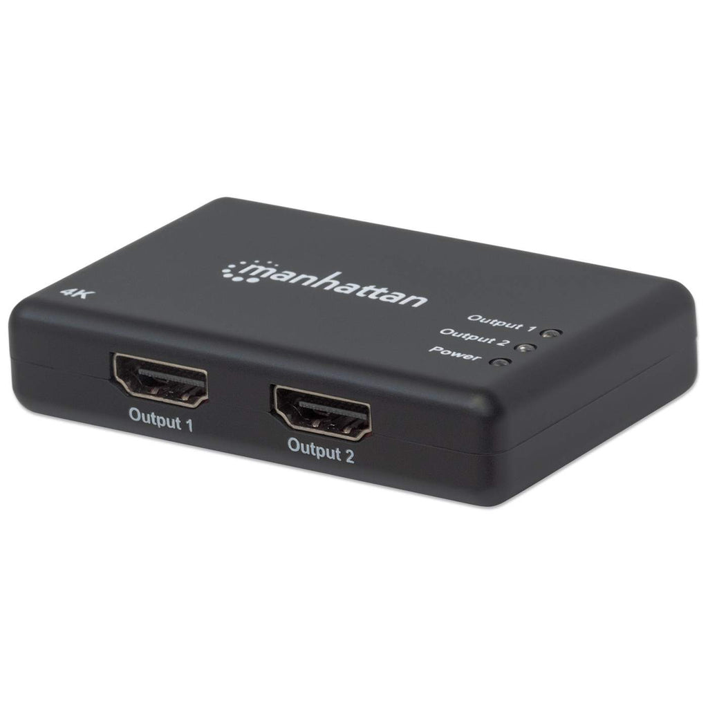 MANHATTAN 4K 2Port HDMISplitter 4K30Hz Stromversorgung ueber Netzteil schwarz