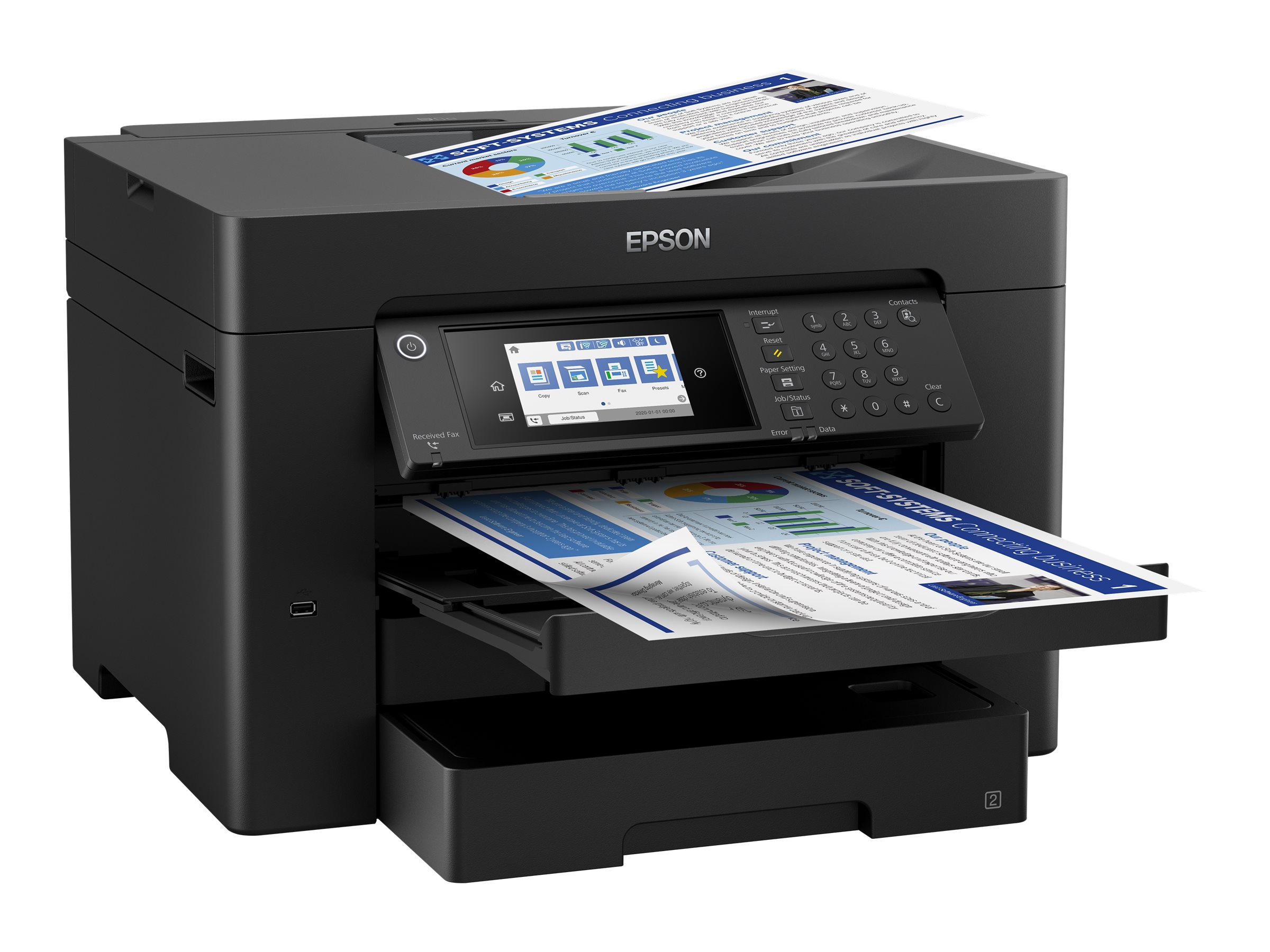 EPSON WorkForce WF-7830DTWF 4 in 1 Tintenstrahl-Multifunktionsdrucker schwarz