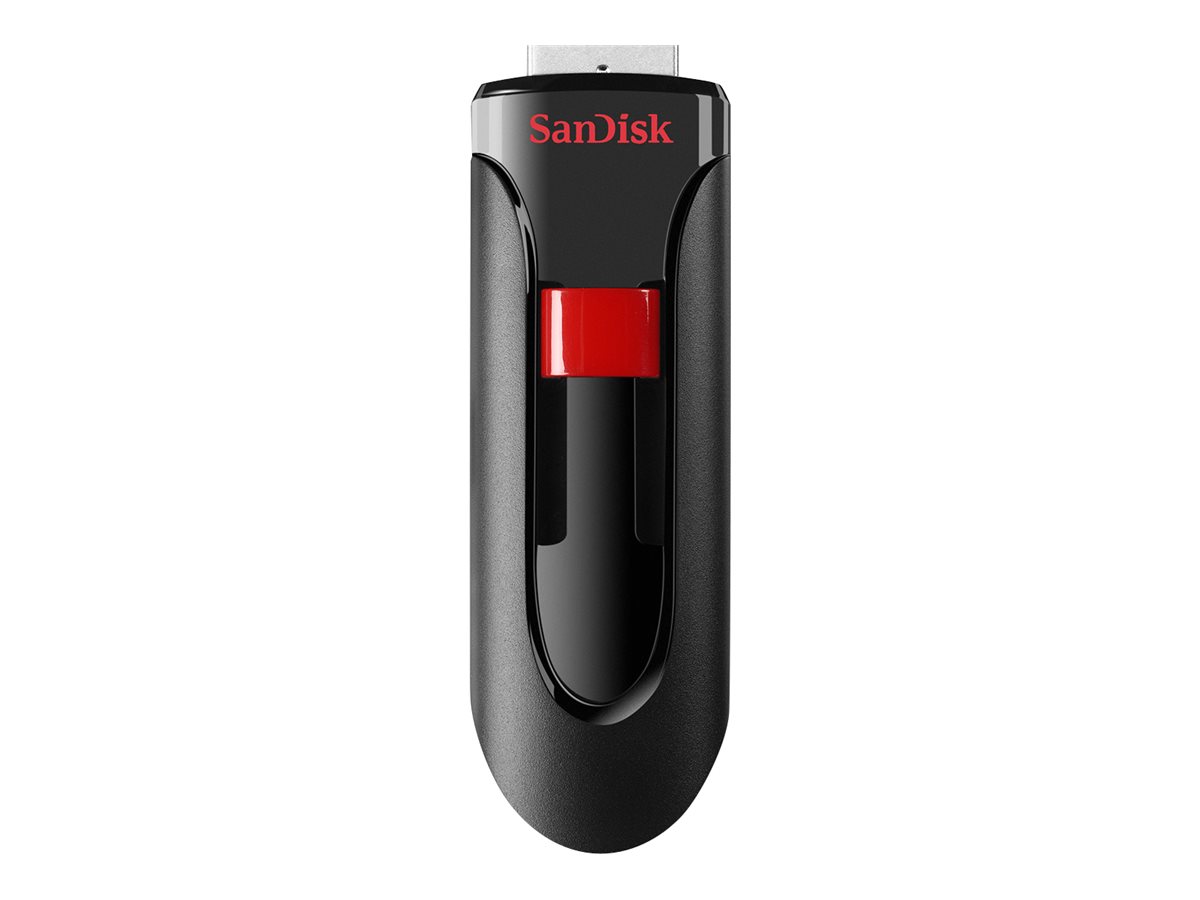 SanDisk USB-Stick Cruzer Glide schwarz, rot 256 GB