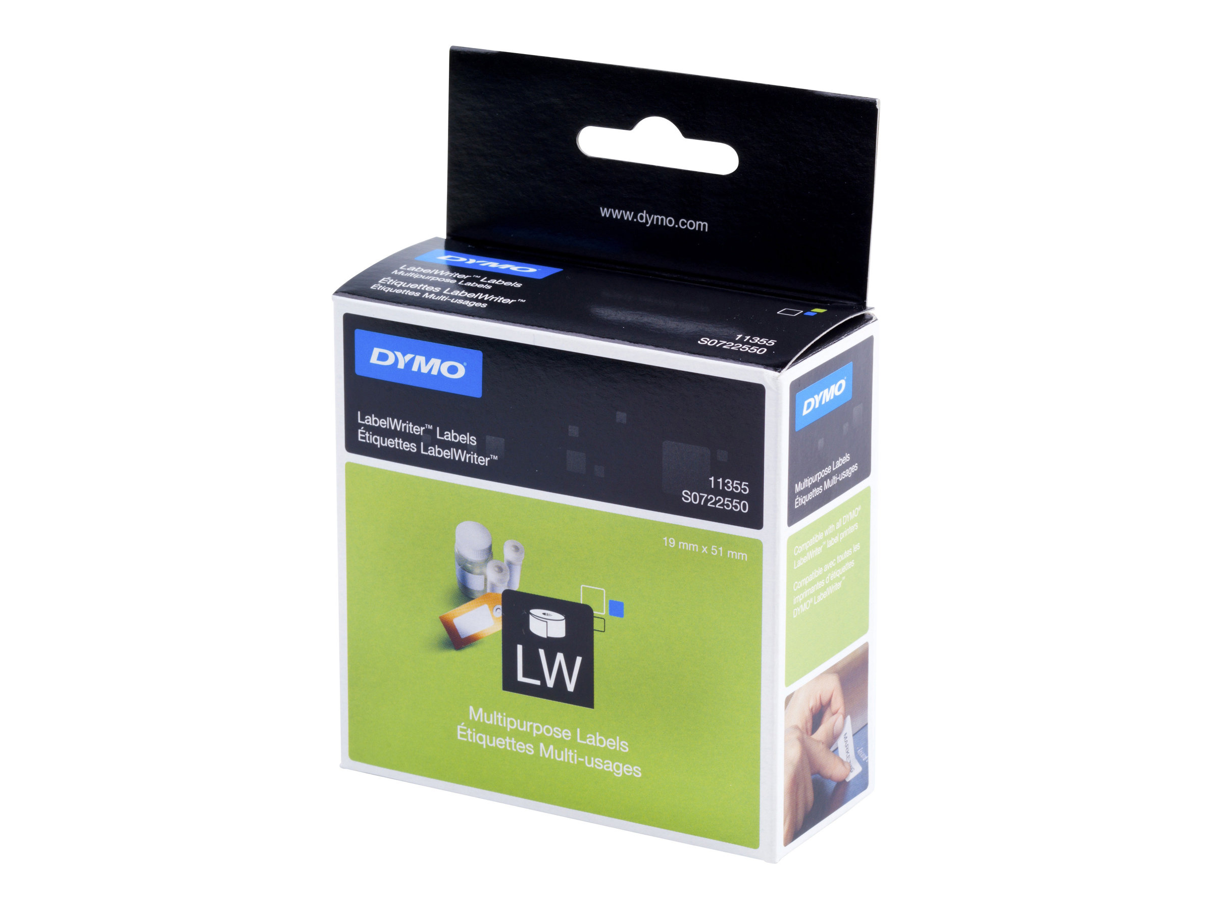 S0722550 DYMO 19x51mm WEISS